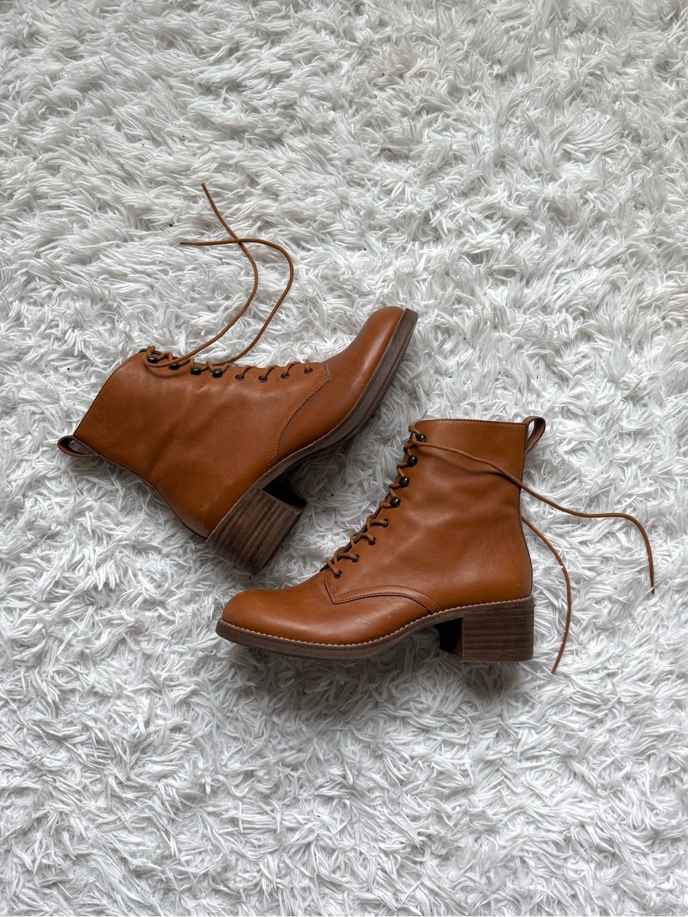 Madewell Patti Lace-Up Leather Ankle Boots